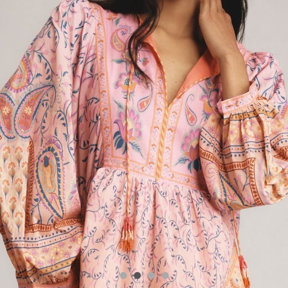 New FARM Rio x Anthropologie Long Sleeve Maxi Dress - Picture 4 of 4